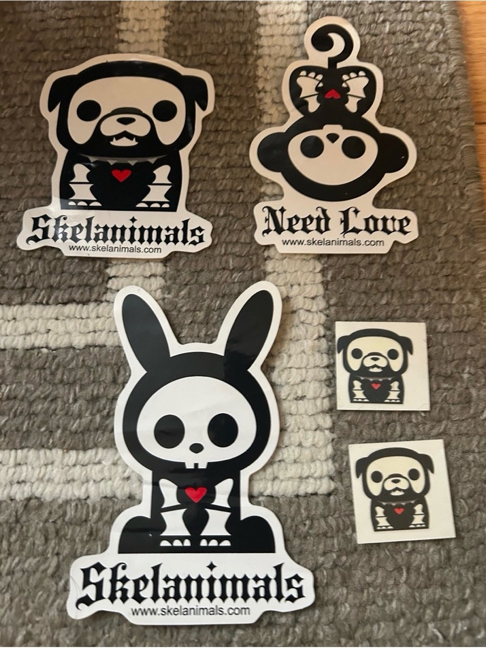 Skelanimals temporary tattoo and stickers emo